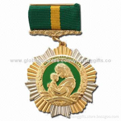Metal Honor Badge, Soft Enamel, 2-tone Plating, Various Plating are Available, Customized Designs